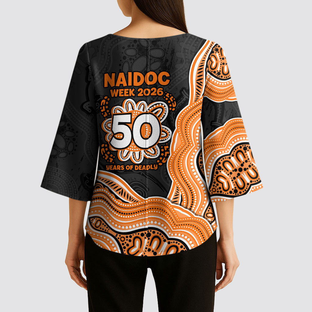 Wests Tigers NAIDOC Week 2026 Kimono Sleeve Blouse First Nations of Australia Aboriginal Mascot Rugby