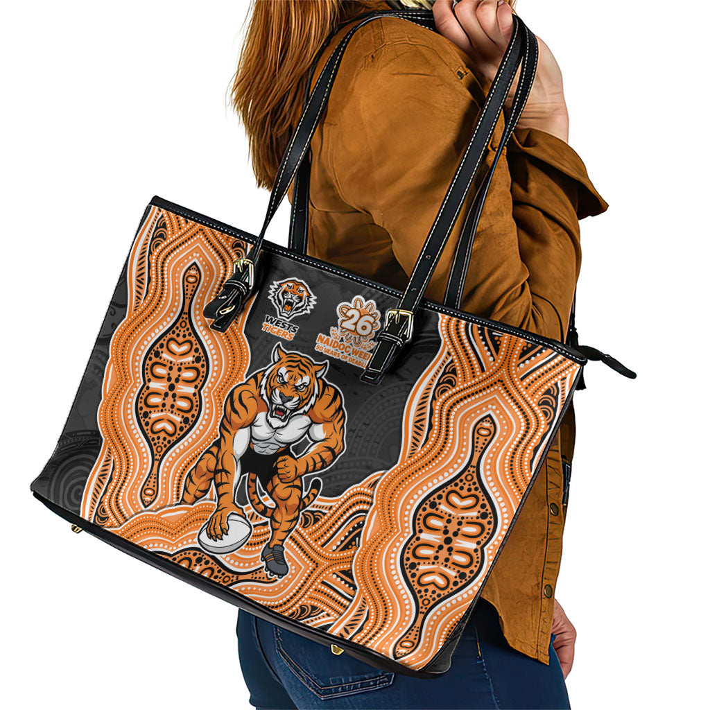 Wests Tigers NAIDOC Week 2026 Leather Tote Bag First Nations of Australia Aboriginal Mascot Rugby