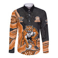 Wests Tigers NAIDOC Week 2026 Long Sleeve Button Shirt First Nations of Australia Aboriginal Mascot Rugby