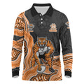 Wests Tigers NAIDOC Week 2026 Long Sleeve Polo Shirt First Nations of Australia Aboriginal Mascot Rugby