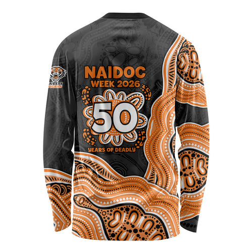 Wests Tigers NAIDOC Week 2026 Long Sleeve Shirt First Nations of Australia Aboriginal Mascot Rugby