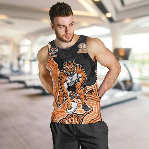 Wests Tigers NAIDOC Week 2026 Men Tank Top First Nations of Australia Aboriginal Mascot Rugby