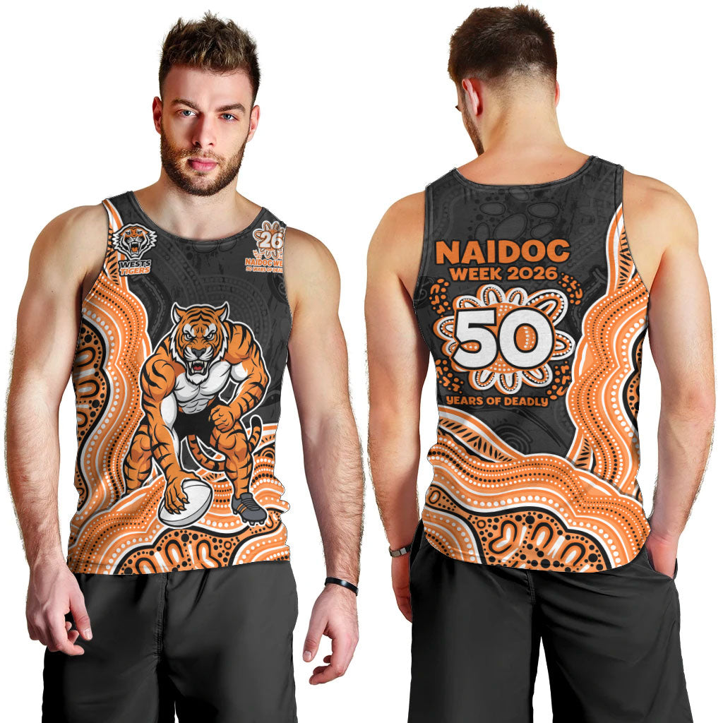 Wests Tigers NAIDOC Week 2026 Men Tank Top First Nations of Australia Aboriginal Mascot Rugby