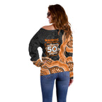 Wests Tigers NAIDOC Week 2026 Off Shoulder Sweater First Nations of Australia Aboriginal Mascot Rugby