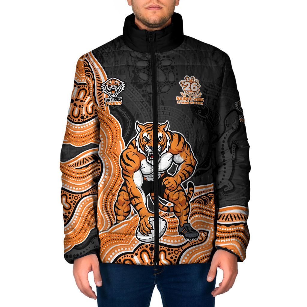 Wests Tigers NAIDOC Week 2026 Padded Jacket First Nations of Australia Aboriginal Mascot Rugby