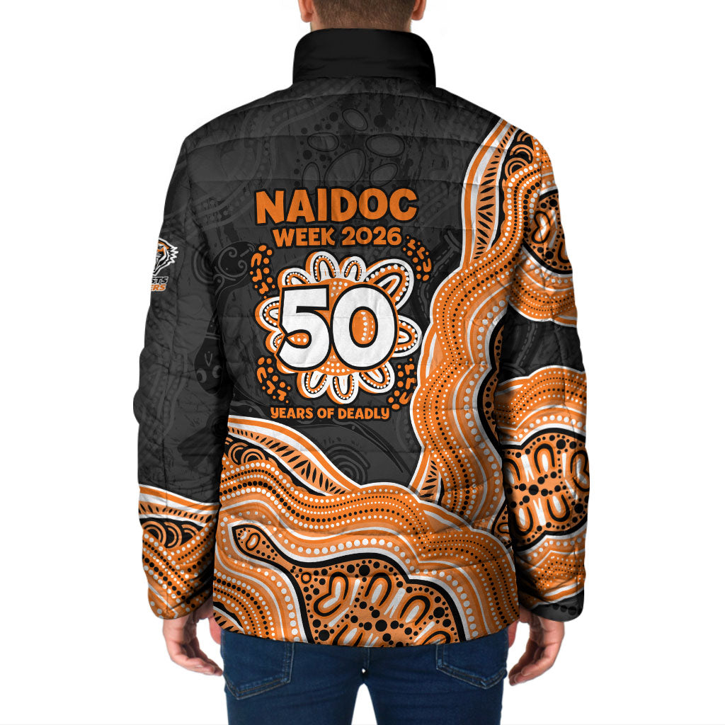 Wests Tigers NAIDOC Week 2026 Padded Jacket First Nations of Australia Aboriginal Mascot Rugby
