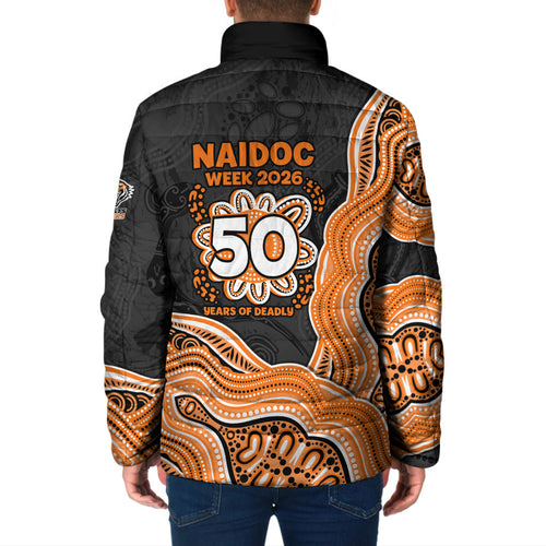 Wests Tigers NAIDOC Week 2026 Padded Jacket First Nations of Australia Aboriginal Mascot Rugby