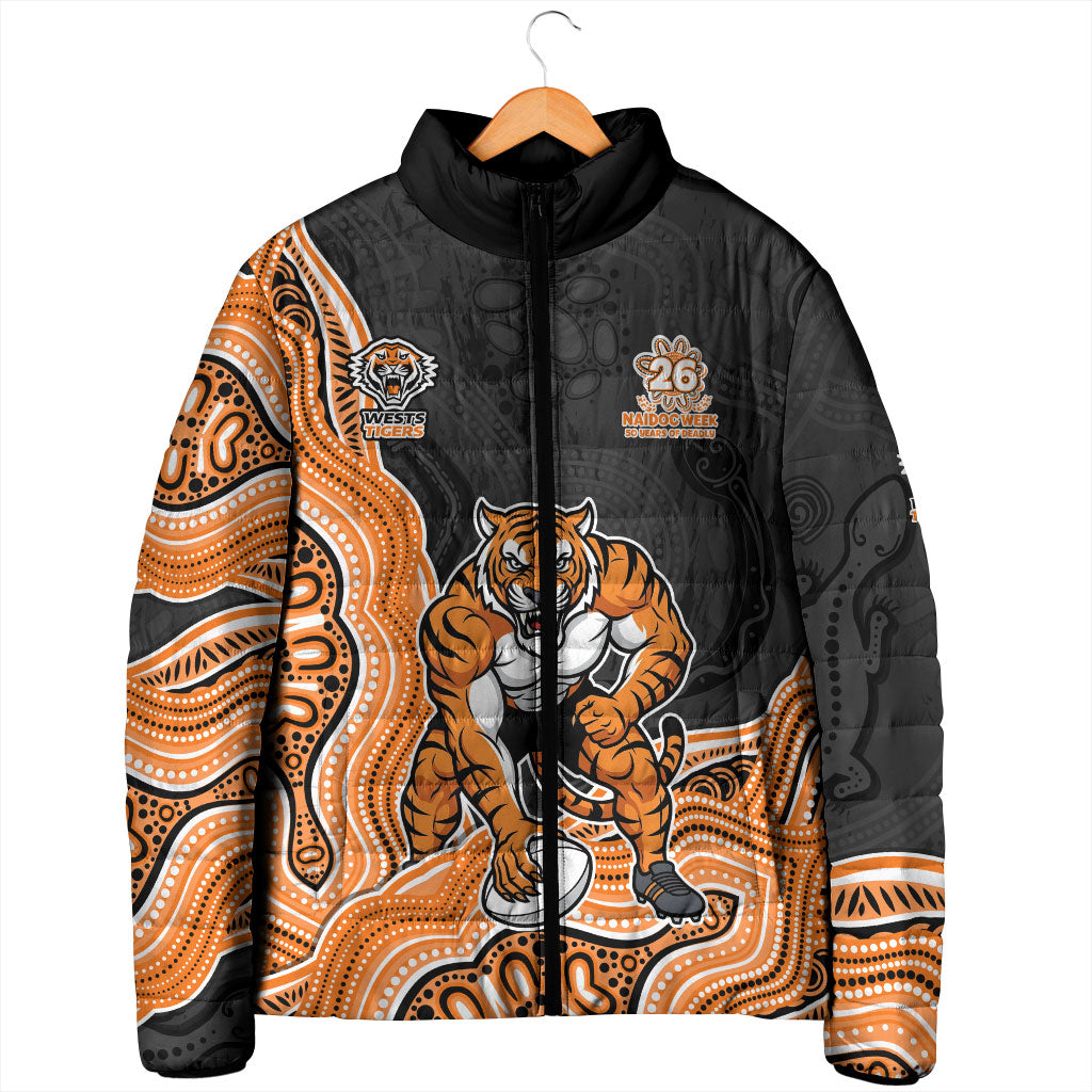 Wests Tigers NAIDOC Week 2026 Padded Jacket First Nations of Australia Aboriginal Mascot Rugby