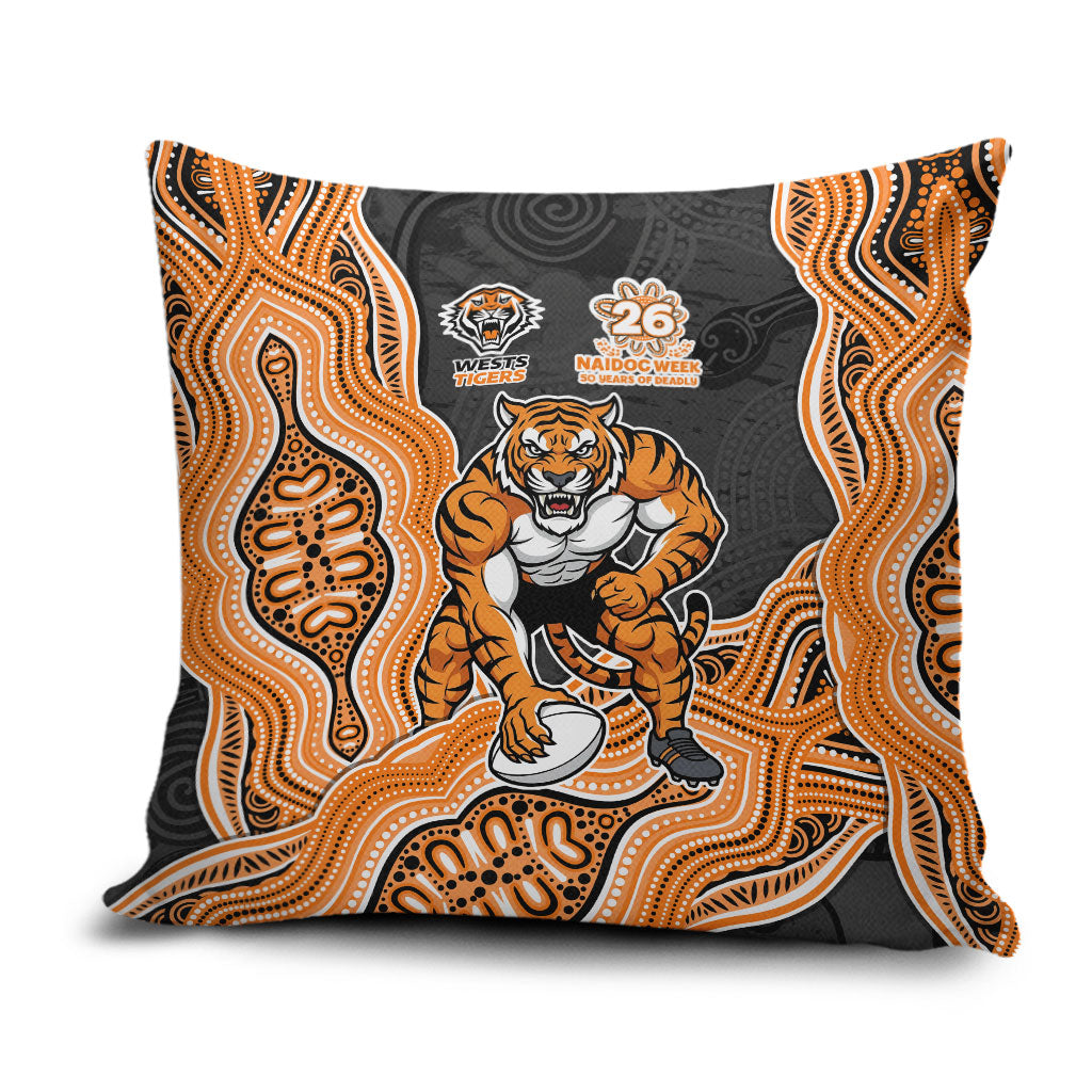Wests Tigers NAIDOC Week 2026 Pillow Cover First Nations of Australia Aboriginal Mascot Rugby