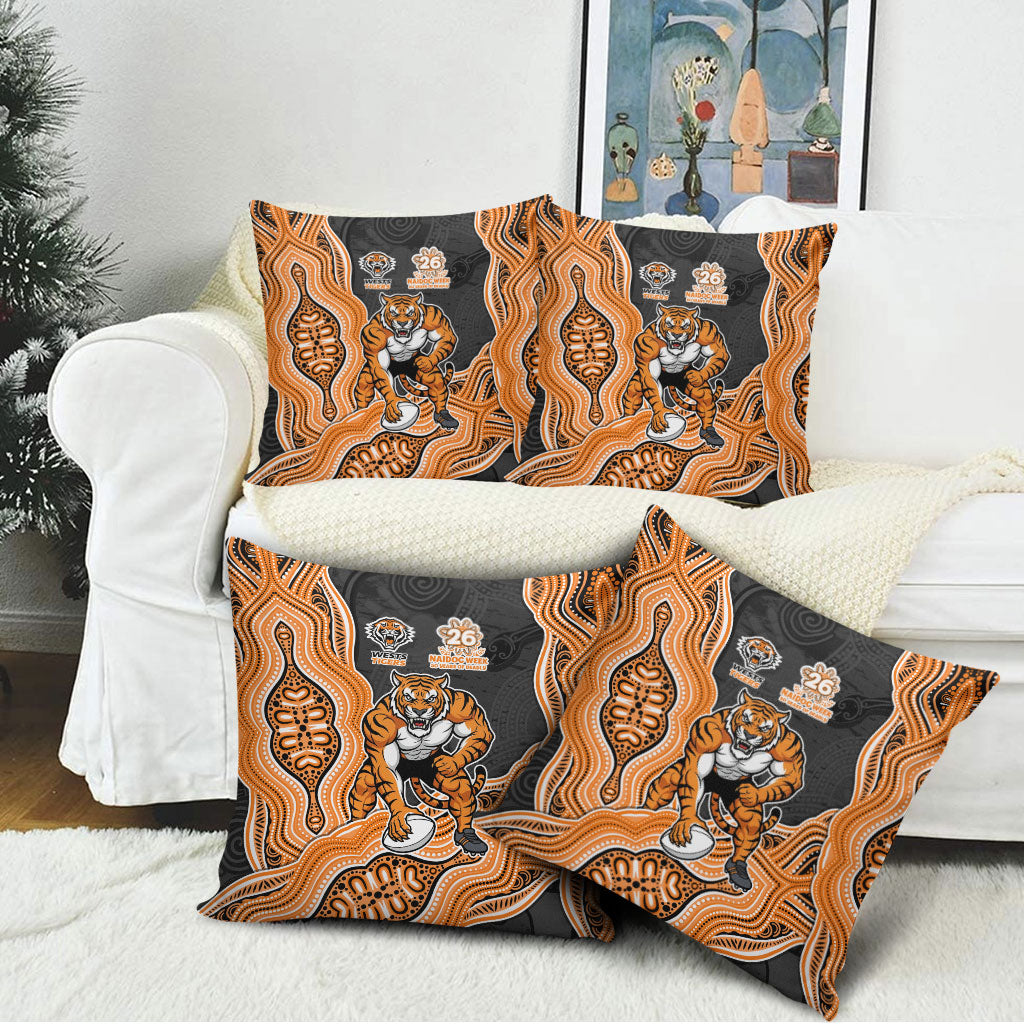 Wests Tigers NAIDOC Week 2026 Pillow Cover First Nations of Australia Aboriginal Mascot Rugby