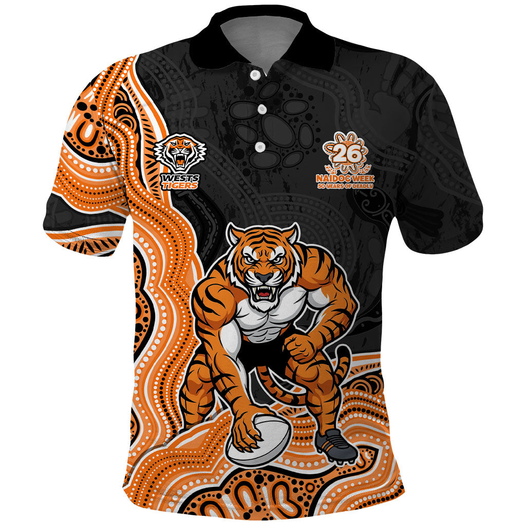 Wests Tigers NAIDOC Week 2026 Polo Shirt First Nations of Australia Aboriginal Mascot Rugby