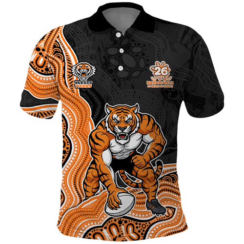 Wests Tigers NAIDOC Week 2026 Polo Shirt First Nations of Australia Aboriginal Mascot Rugby