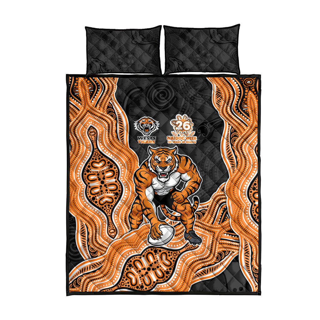 Wests Tigers NAIDOC Week 2026 Quilt Bed Set First Nations of Australia Aboriginal Mascot Rugby