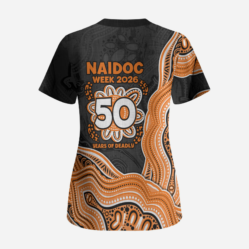 Wests Tigers NAIDOC Week 2026 Scrub Top First Nations of Australia Aboriginal Mascot Rugby