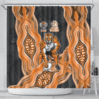 Wests Tigers NAIDOC Week 2026 Shower Curtain First Nations of Australia Aboriginal Mascot Rugby