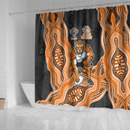 Wests Tigers NAIDOC Week 2026 Shower Curtain First Nations of Australia Aboriginal Mascot Rugby
