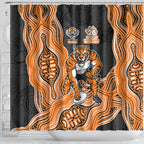 Wests Tigers NAIDOC Week 2026 Shower Curtain First Nations of Australia Aboriginal Mascot Rugby