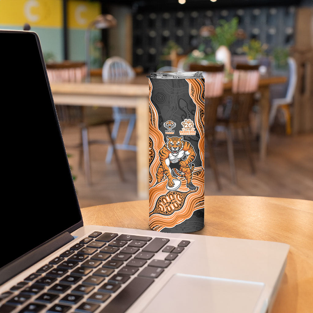 Wests Tigers NAIDOC Week 2026 Skinny Tumbler First Nations of Australia Aboriginal Mascot Rugby