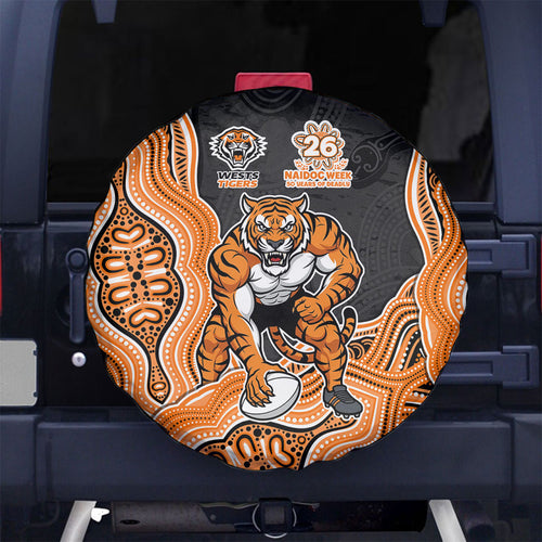 Wests Tigers NAIDOC Week 2026 Spare Tire Cover First Nations of Australia Aboriginal Mascot Rugby