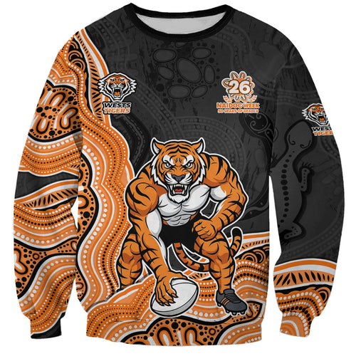 Wests Tigers NAIDOC Week 2026 Sweatshirt First Nations of Australia Aboriginal Mascot Rugby