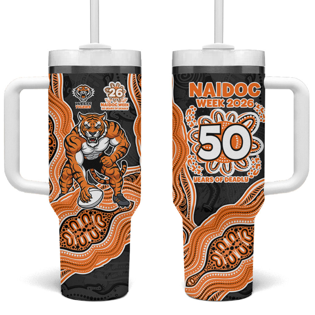 Wests Tigers NAIDOC Week 2026 Tumbler With Handle First Nations of Australia Aboriginal Mascot Rugby