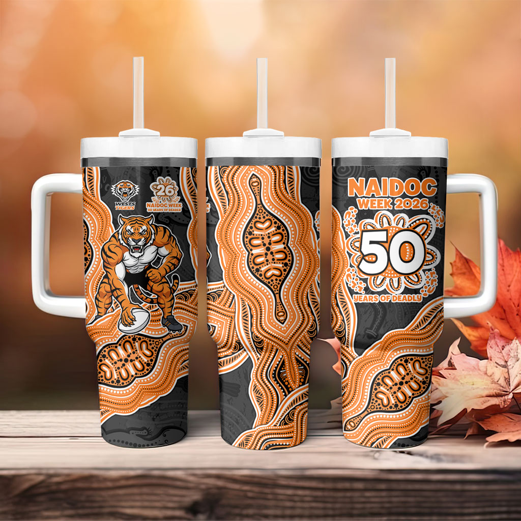 Wests Tigers NAIDOC Week 2026 Tumbler With Handle First Nations of Australia Aboriginal Mascot Rugby