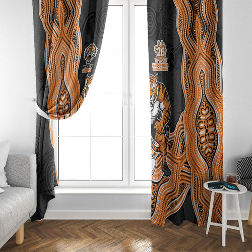 Wests Tigers NAIDOC Week 2026 Window Curtain First Nations of Australia Aboriginal Mascot Rugby