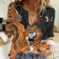 Wests Tigers NAIDOC Week 2026 Women Casual Shirt First Nations of Australia Aboriginal Mascot Rugby
