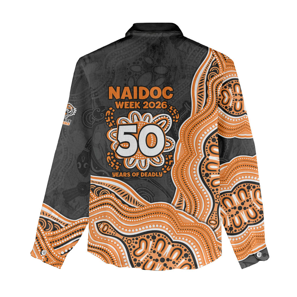 Wests Tigers NAIDOC Week 2026 Women Casual Shirt First Nations of Australia Aboriginal Mascot Rugby