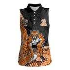 Wests Tigers NAIDOC Week 2026 Women Sleeveless Polo Shirt First Nations of Australia Aboriginal Mascot Rugby