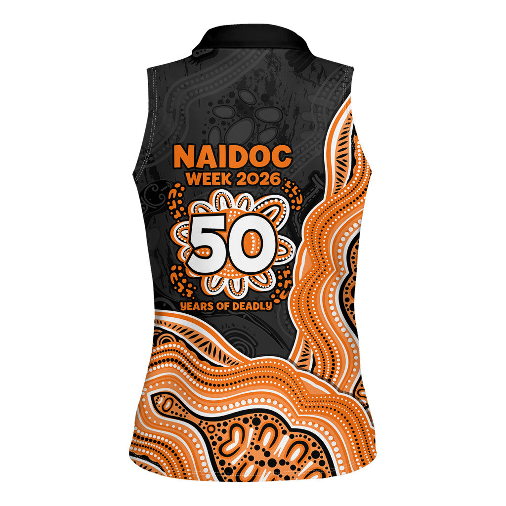 Wests Tigers NAIDOC Week 2026 Women Sleeveless Polo Shirt First Nations of Australia Aboriginal Mascot Rugby