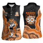 Wests Tigers NAIDOC Week 2026 Women Sleeveless Polo Shirt First Nations of Australia Aboriginal Mascot Rugby