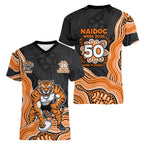 Wests Tigers NAIDOC Week 2026 Women V-Neck T-Shirt First Nations of Australia Aboriginal Mascot Rugby