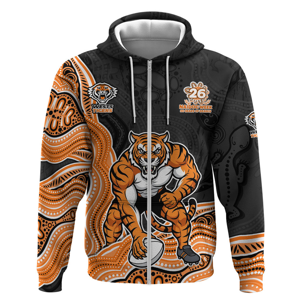 Wests Tigers NAIDOC Week 2026 Zip Hoodie First Nations of Australia Aboriginal Mascot Rugby