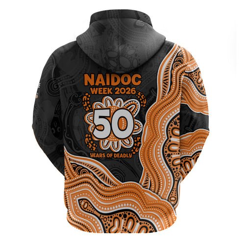 Wests Tigers NAIDOC Week 2026 Zip Hoodie First Nations of Australia Aboriginal Mascot Rugby
