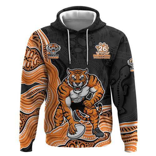 Wests Tigers NAIDOC Week 2026 Zip Hoodie First Nations of Australia Aboriginal Mascot Rugby