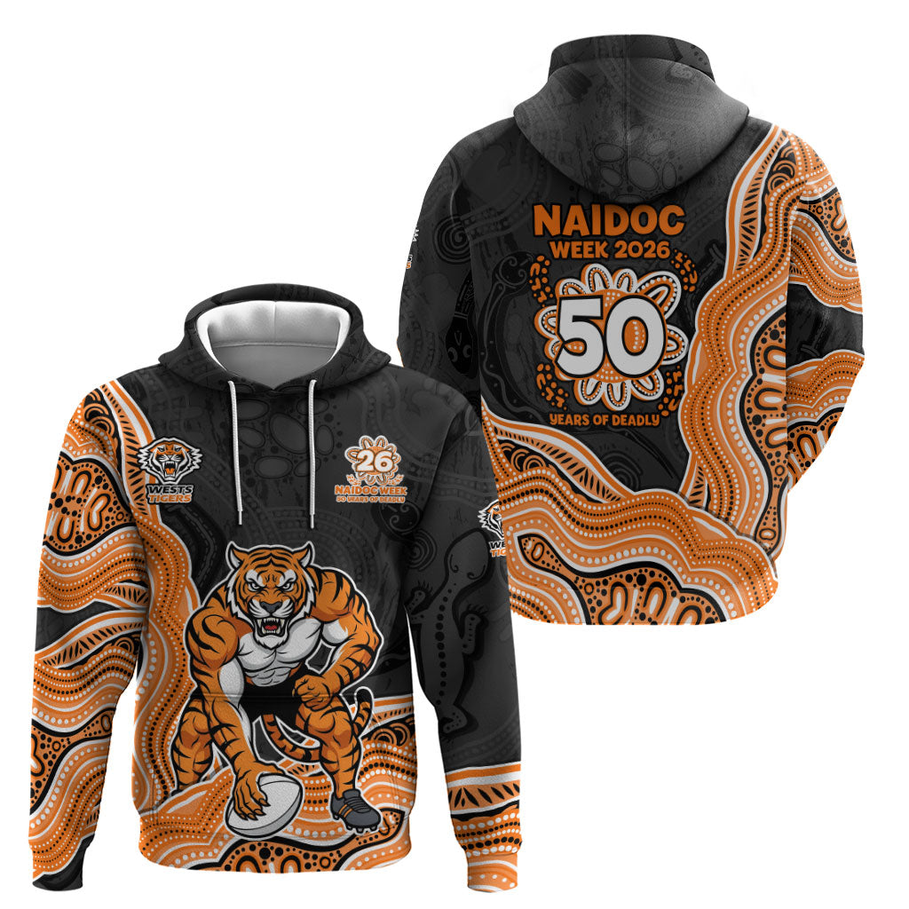 Wests Tigers NAIDOC Week 2026 Zip Hoodie First Nations of Australia Aboriginal Mascot Rugby