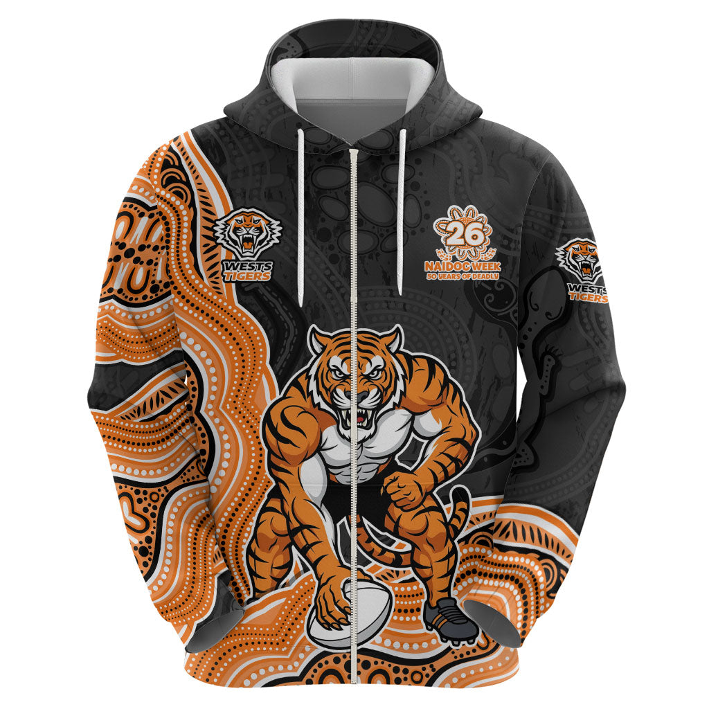 Wests Tigers NAIDOC Week 2026 Zip Hoodie First Nations of Australia Aboriginal Mascot Rugby