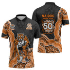 Wests Tigers NAIDOC Week 2026 Zipper Polo Shirt First Nations of Australia Aboriginal Mascot Rugby