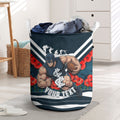 Personalised Carlton Blues ANZAC Laundry Basket Military Remembrance Australian Football Mascot Camouflage