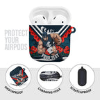 Personalised Carlton Blues ANZAC AirPods Case Military Remembrance Australian Football Mascot Camouflage