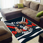 Personalised Carlton Blues ANZAC Area Rug Military Remembrance Australian Football Mascot Camouflage