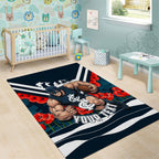 Personalised Carlton Blues ANZAC Area Rug Military Remembrance Australian Football Mascot Camouflage