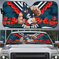 Personalised Carlton Blues ANZAC Auto Sun Shade Military Remembrance Australian Football Mascot Camouflage