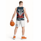 Personalised Carlton Blues ANZAC Basketball Jersey Military Remembrance Australian Football Mascot Camouflage