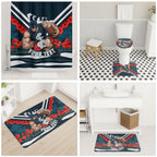 Personalised Carlton Blues ANZAC Bathroom Set Military Remembrance Australian Football Mascot Camouflage