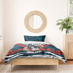 Personalised Carlton Blues ANZAC Bedding Set Military Remembrance Australian Football Mascot Camouflage