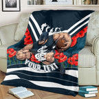 Personalised Carlton Blues ANZAC Blanket Military Remembrance Australian Football Mascot Camouflage