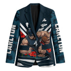 Personalised Carlton Blues ANZAC Blazer Military Remembrance Australian Football Mascot Camouflage