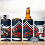 Personalised Carlton Blues ANZAC 4 in 1 Can Cooler Tumbler Military Remembrance Australian Football Mascot Camouflage
